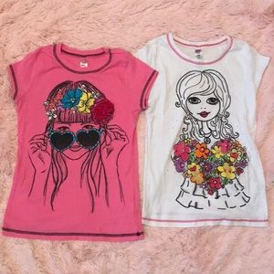 Super cute lot of 2 Beautees colorful & fun shirts